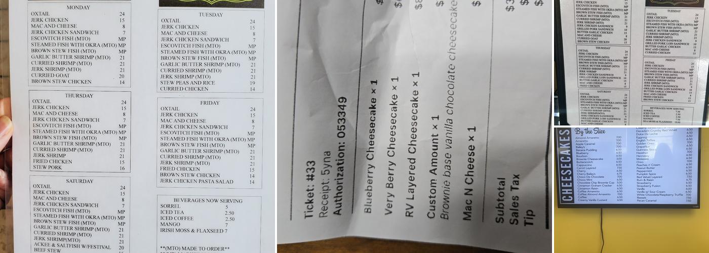 La Signature Cheesecake Menu