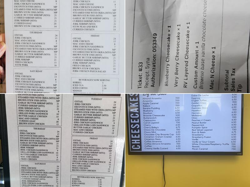 La Signature Cheesecake Menu