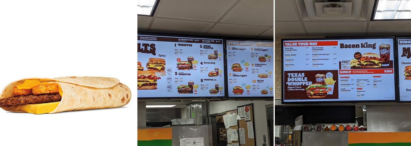 Burger King Menu