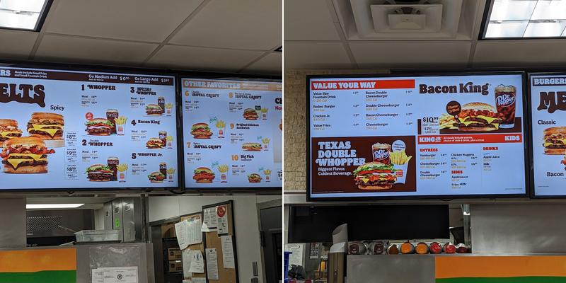 Burger King Menu