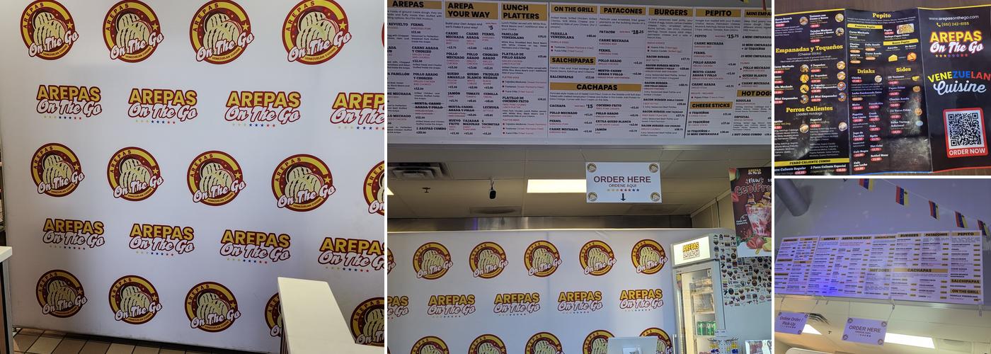 Arepas On The Go Menu