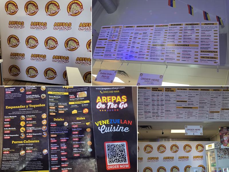 Arepas On The Go Menu