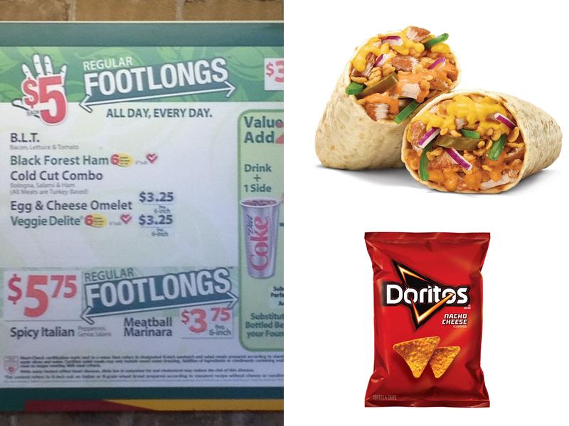 Subway Menu