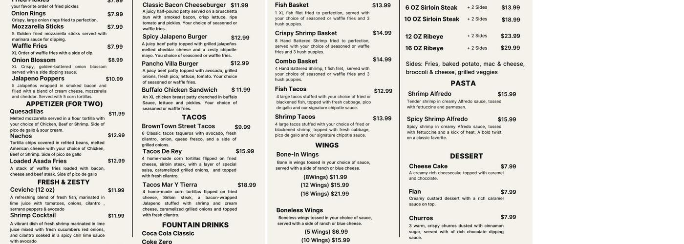 Si Señor Bar & Grill Menu