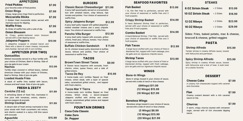 Si Señor Bar & Grill Menu