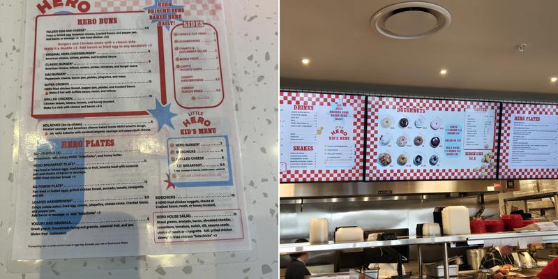 HERO Doughnuts and Buns Menu