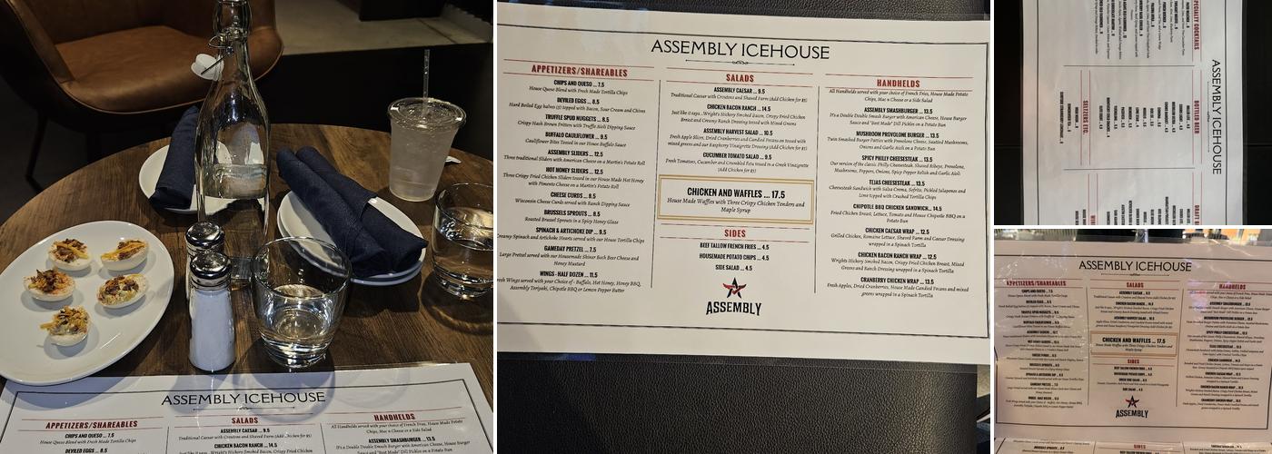 Assembly Icehouse Menu