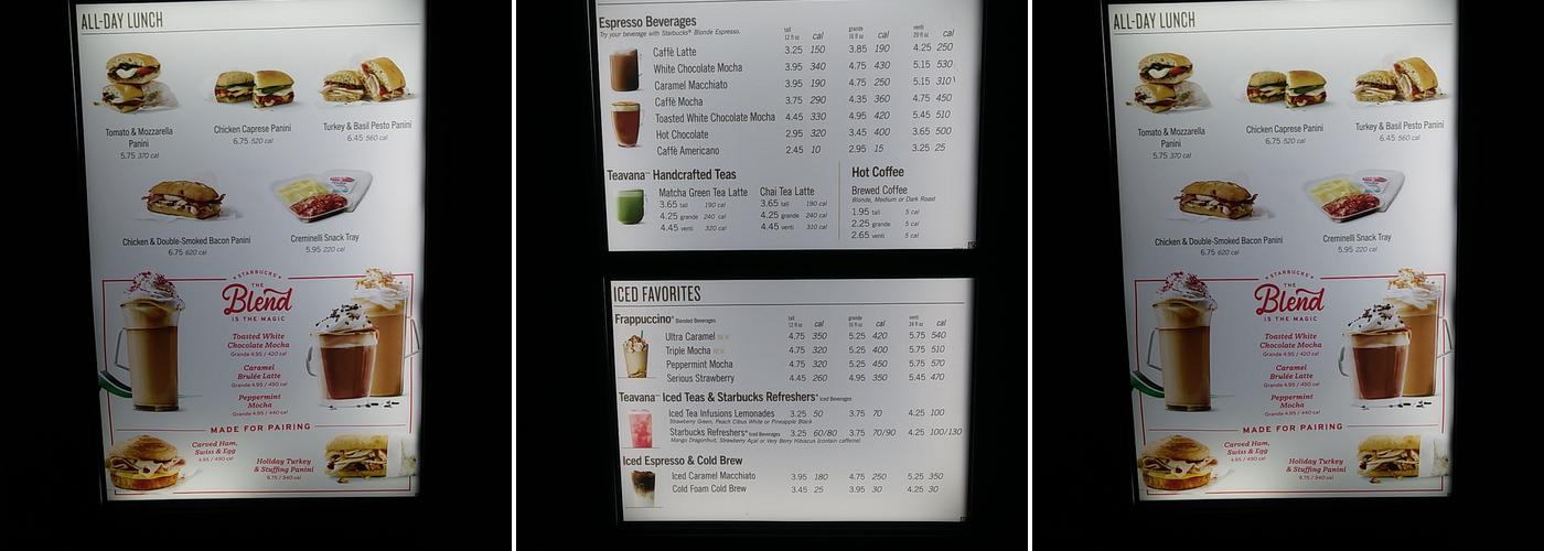 Starbucks Menu