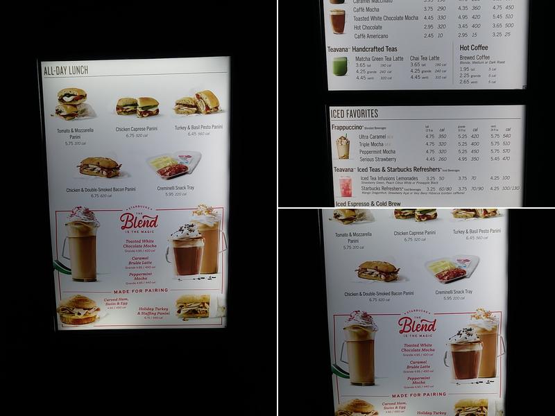 Starbucks Menu