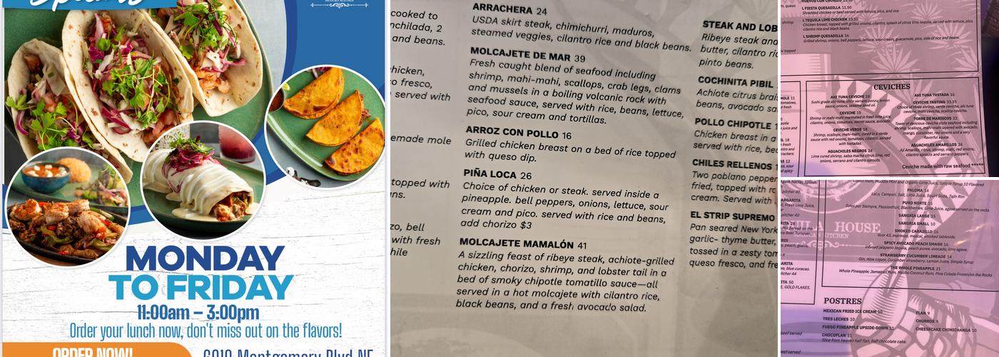 Fiesta Azul Tequila House Albuquerque Menu