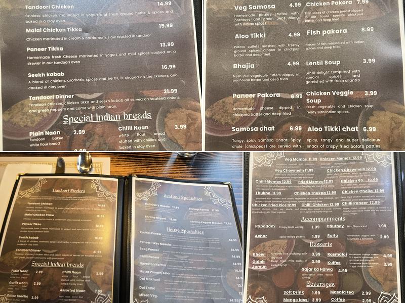 Kadhai Kitchen Menu