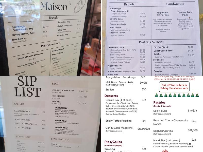 Maison Menu