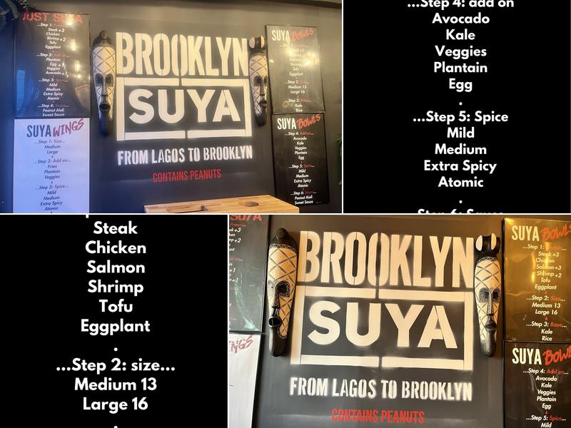 Brooklyn Suya PLG Menu
