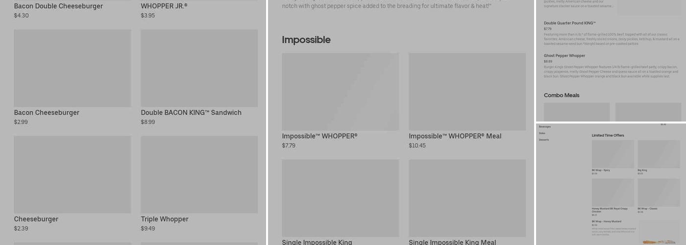 Burger King Menu