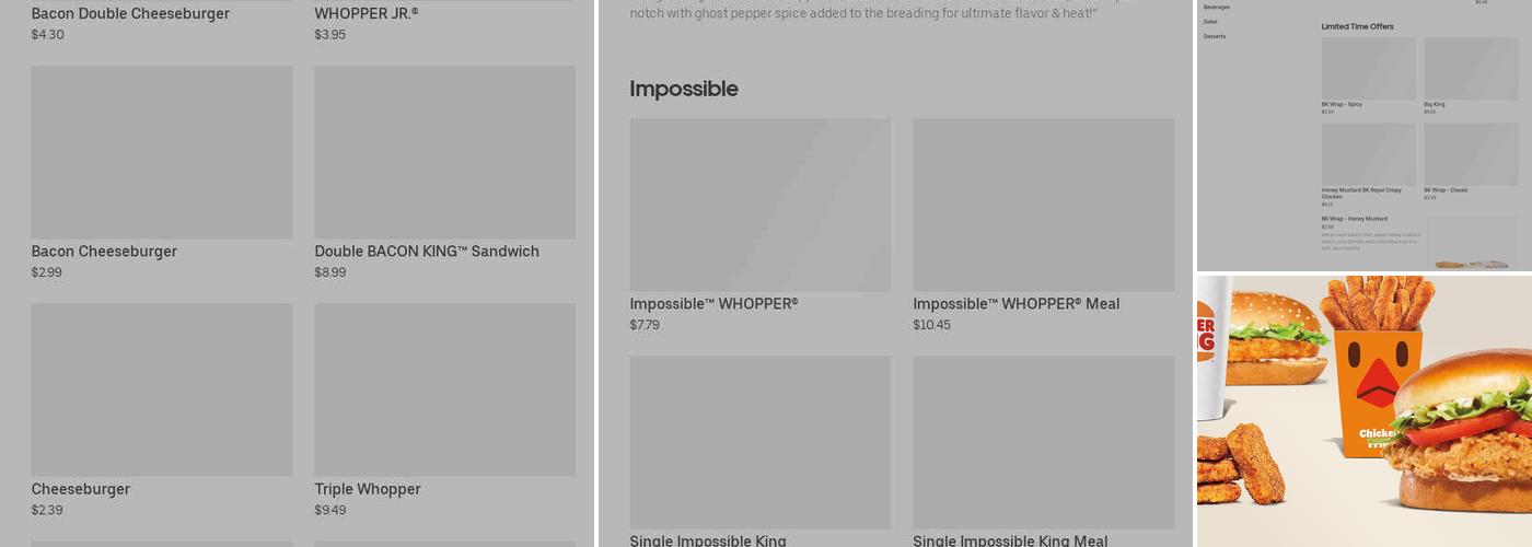 Burger King Menu