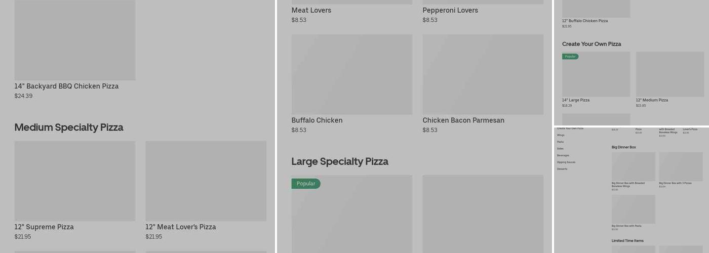 Pizza Hut Menu