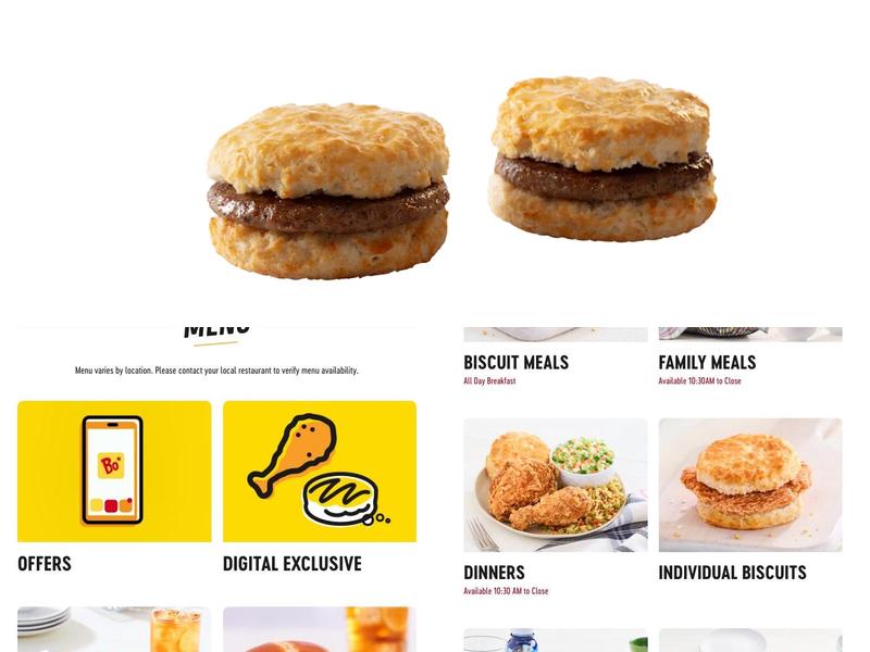 Bojangles Menu