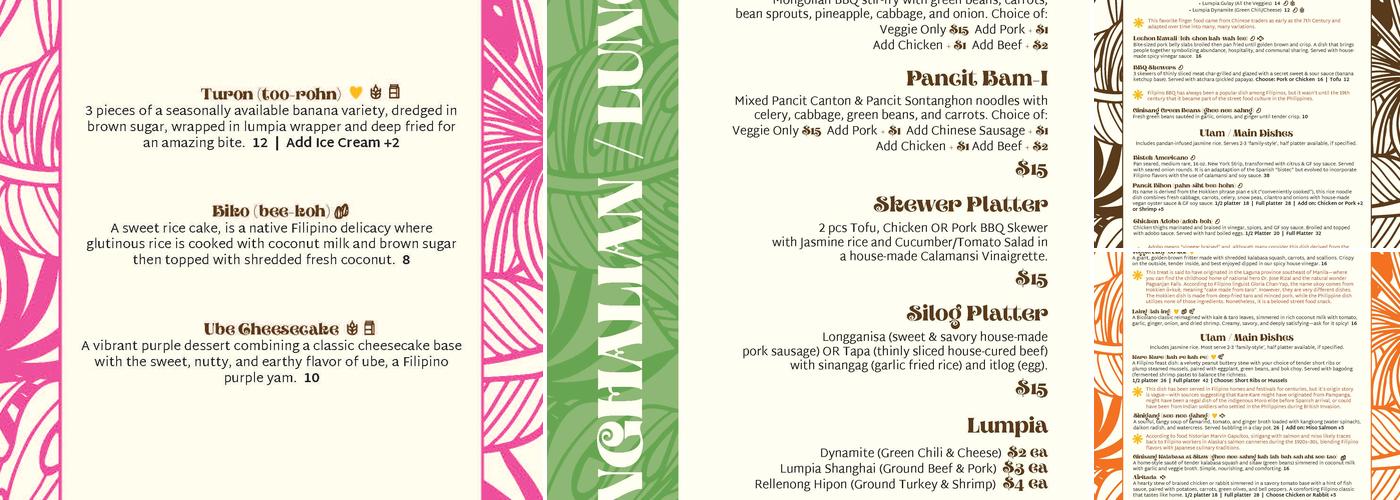 Lasang Pinoy NWA Menu