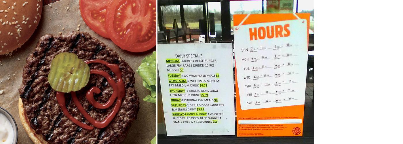 Burger King Menu