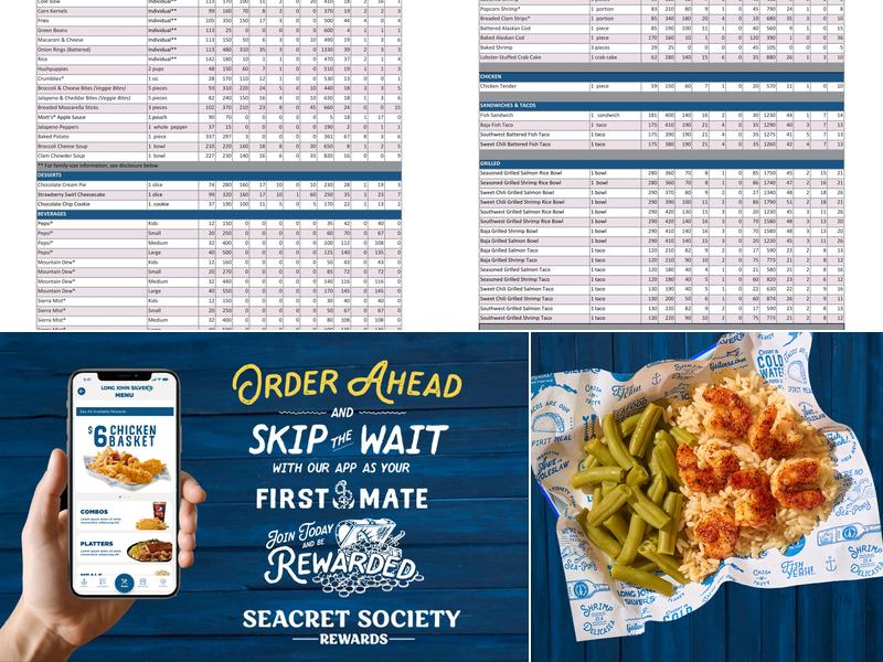 Long John Silver's Menu