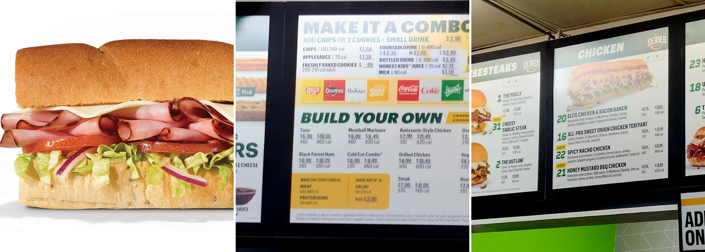 Subway Menu