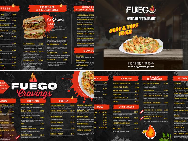 Fuego Cravings - Mexican Restaurant Menu