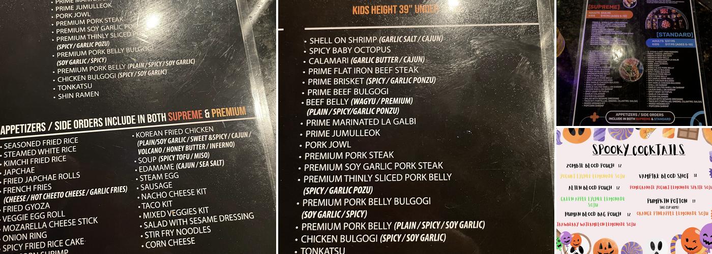 Q K-BBQ Menu