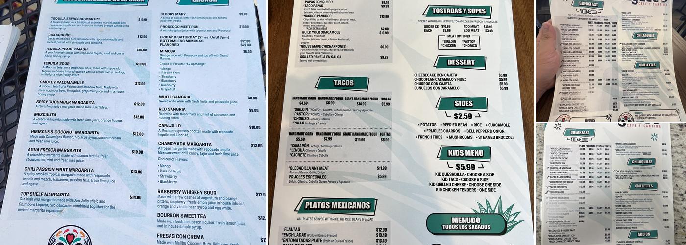 Haydee’s Cafe & Cantina Menu