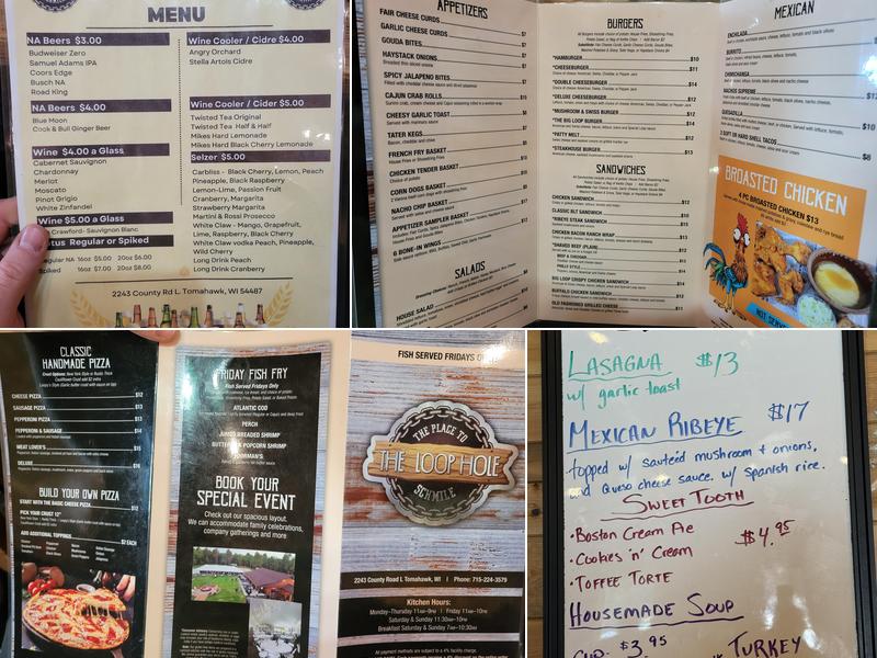 The Loop Hole LLC Menu