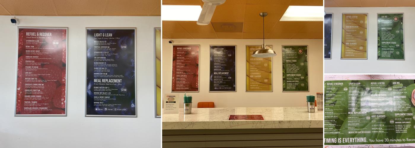 C's Smoothies Menu