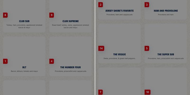 Jersey Mike's Subs Menu