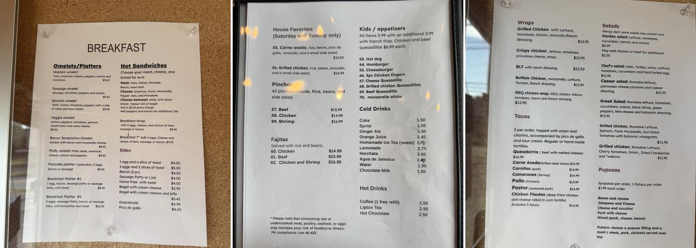 Carnitas Deli Restaurant Menu