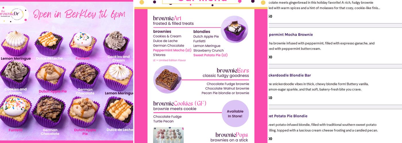 brownieDr® Menu