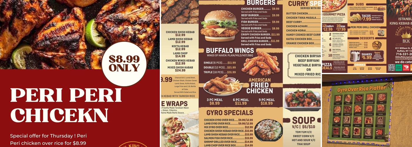 Istanbul King Kebab & Pizza Menu