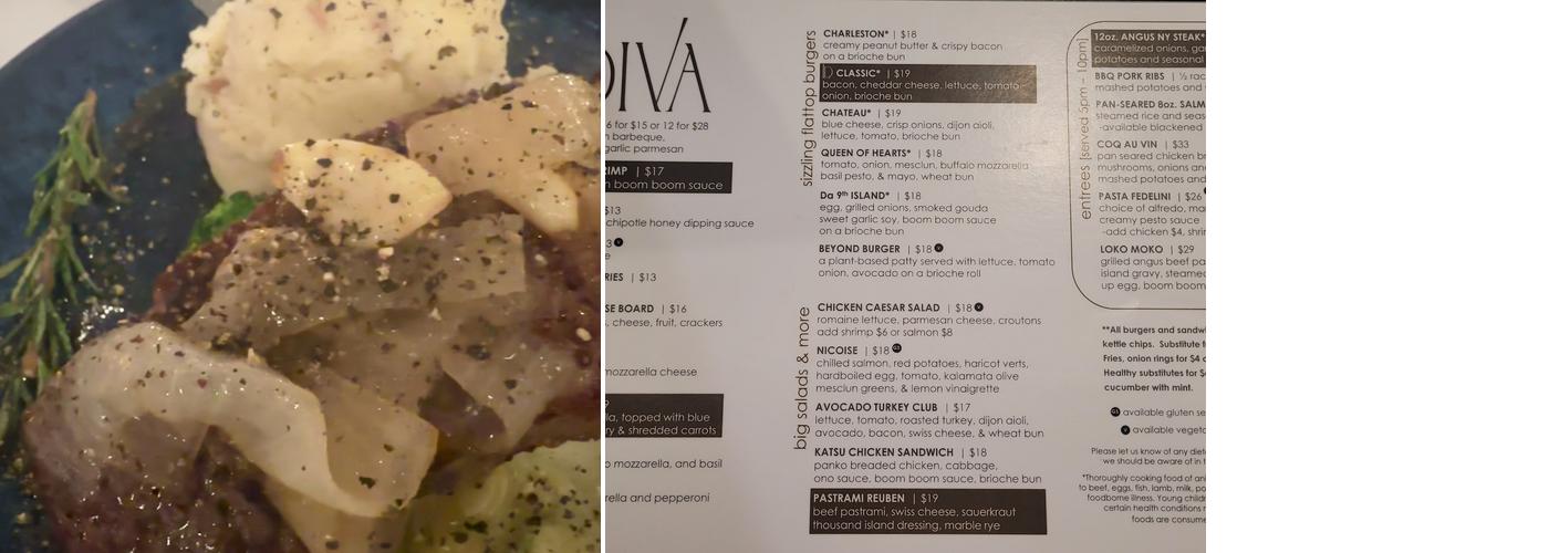La Diva Menu
