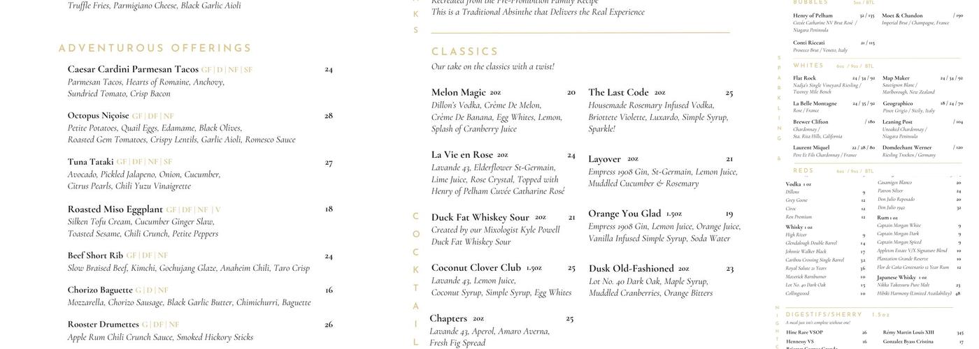 43 Down Menu
