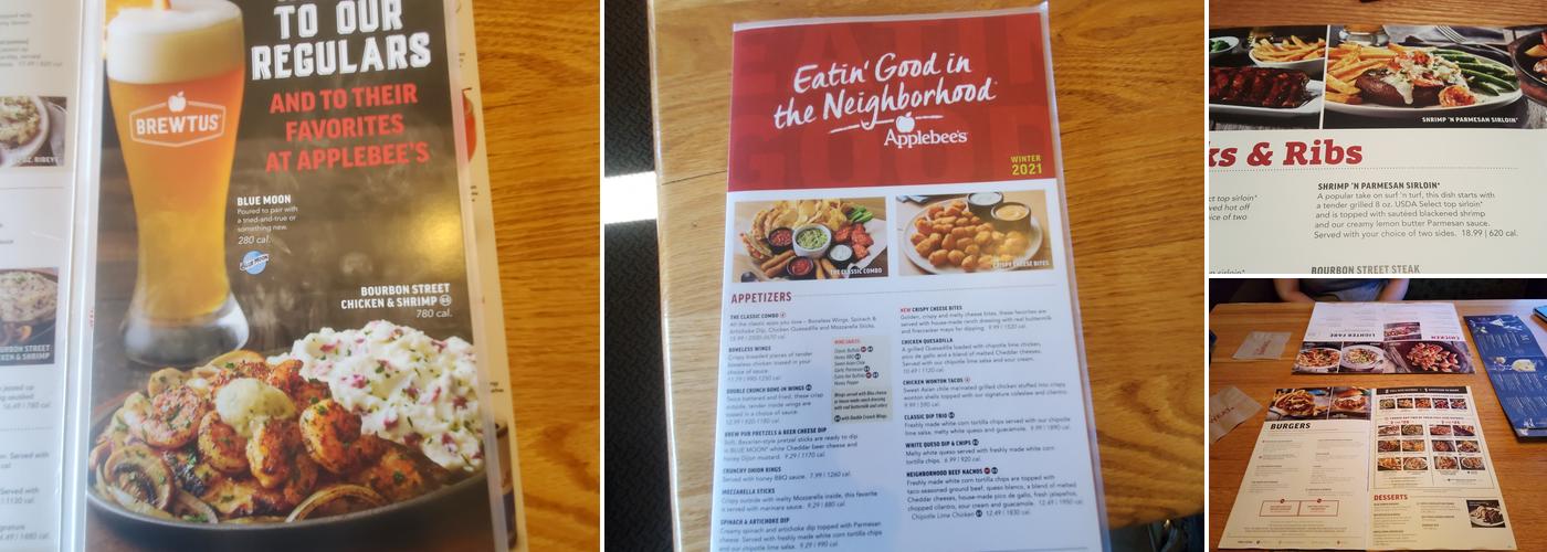 Applebee's Grill + Bar Menu