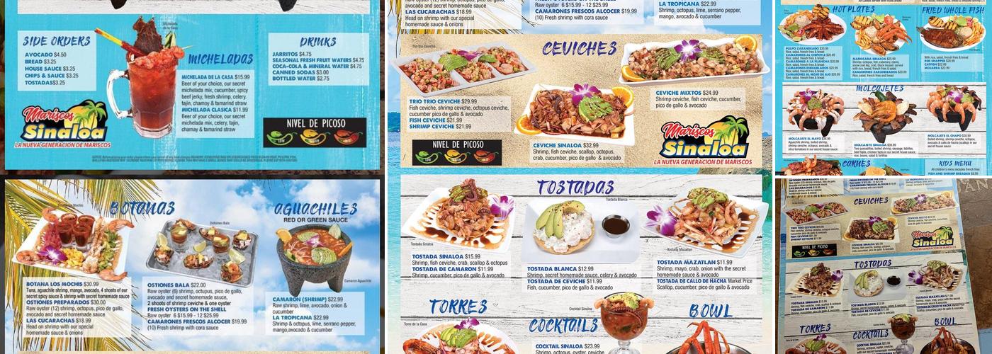 Mariscos Sinaloa Burleson Menu