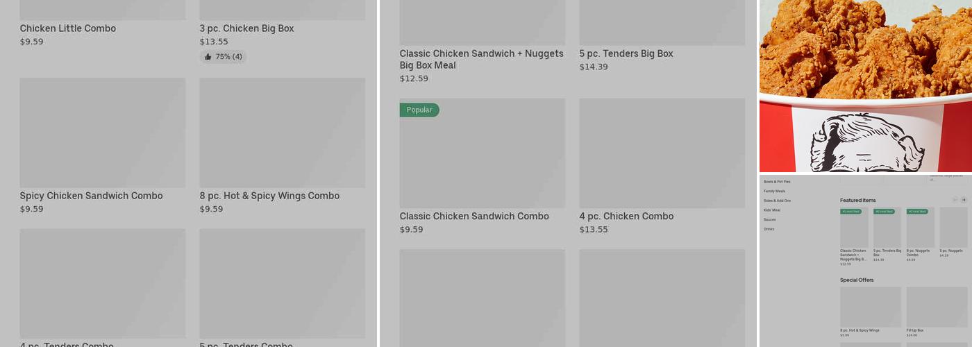KFC Menu