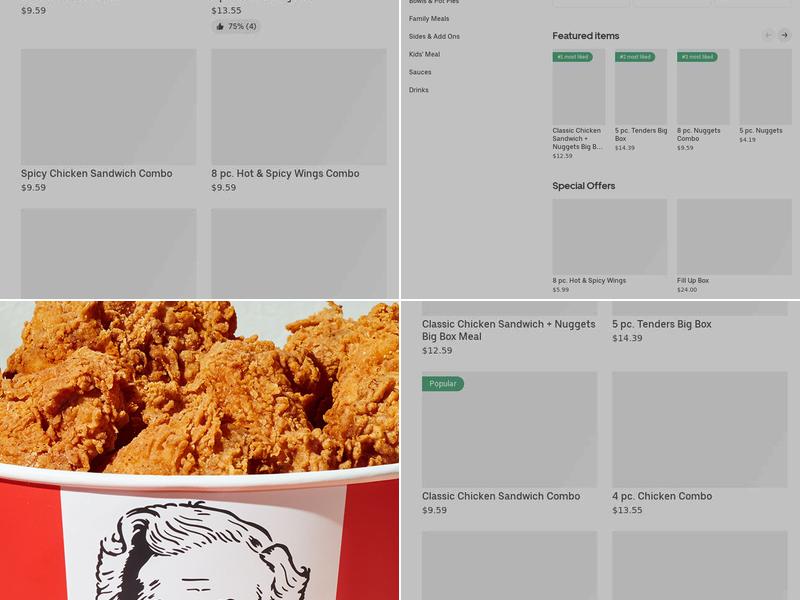 KFC Menu