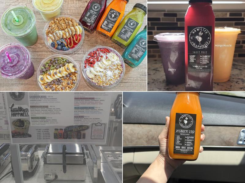 Rawlife Cold Pressed Menu