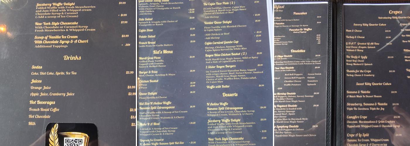 The French Connection Café & Lounge Menu