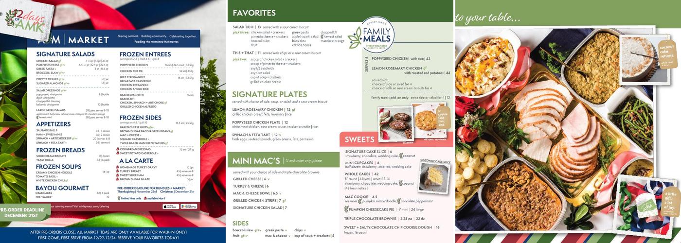 Ashley Mac's Kitchen Menu