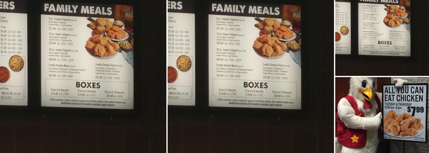 Bojangles Menu