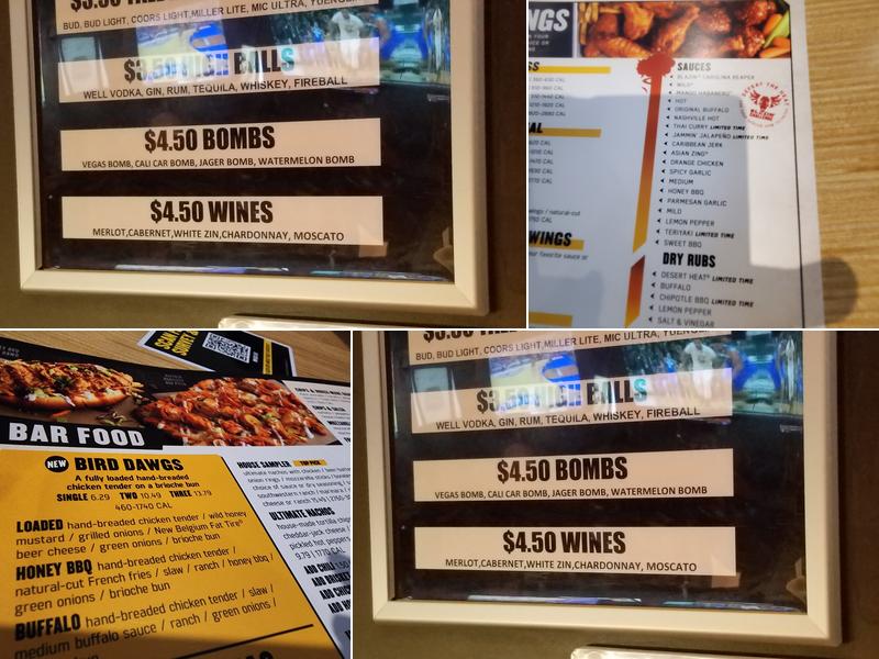 Buffalo Wild Wings Menu