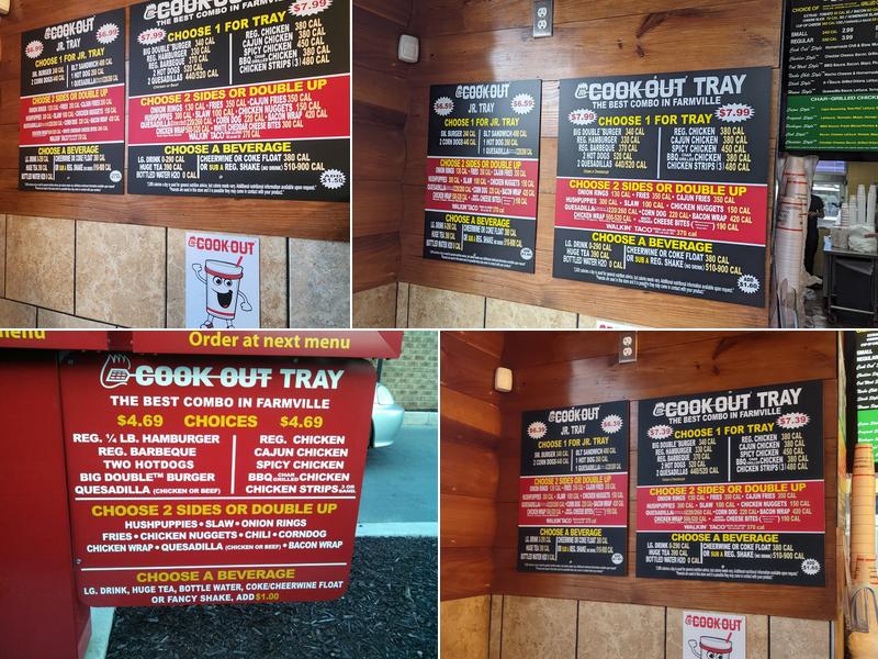 Cook Out Menu