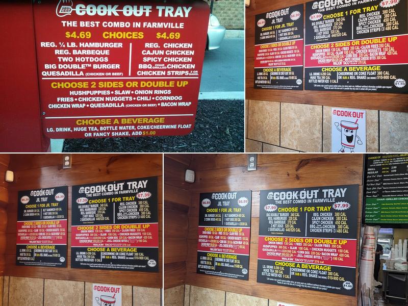 Cook Out Menu