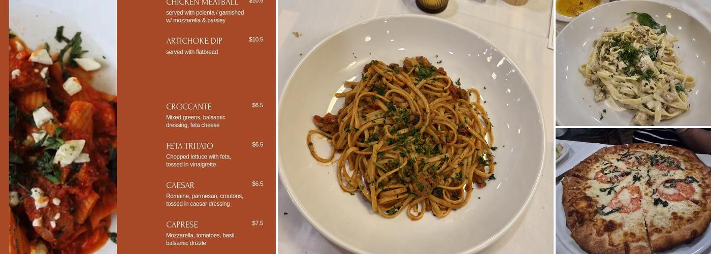 Courtyard Cucina Italiano Menu