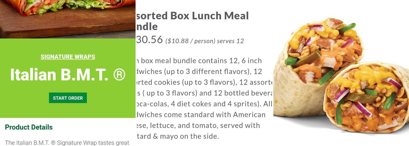 Subway Menu