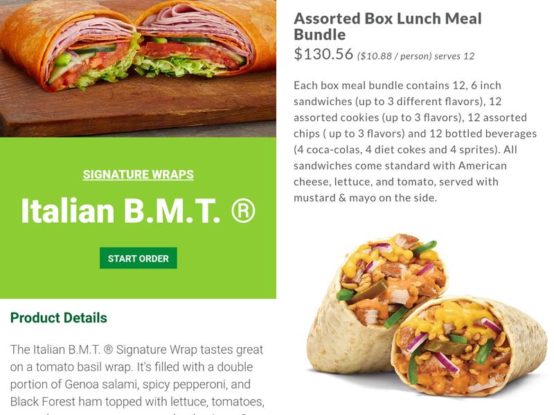 Subway Menu